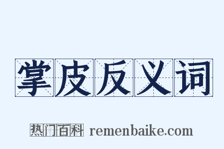 掌皮反义词是什么意思的图片